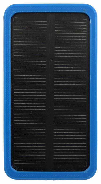 SeedPlayer solar player, front and back with solar panel