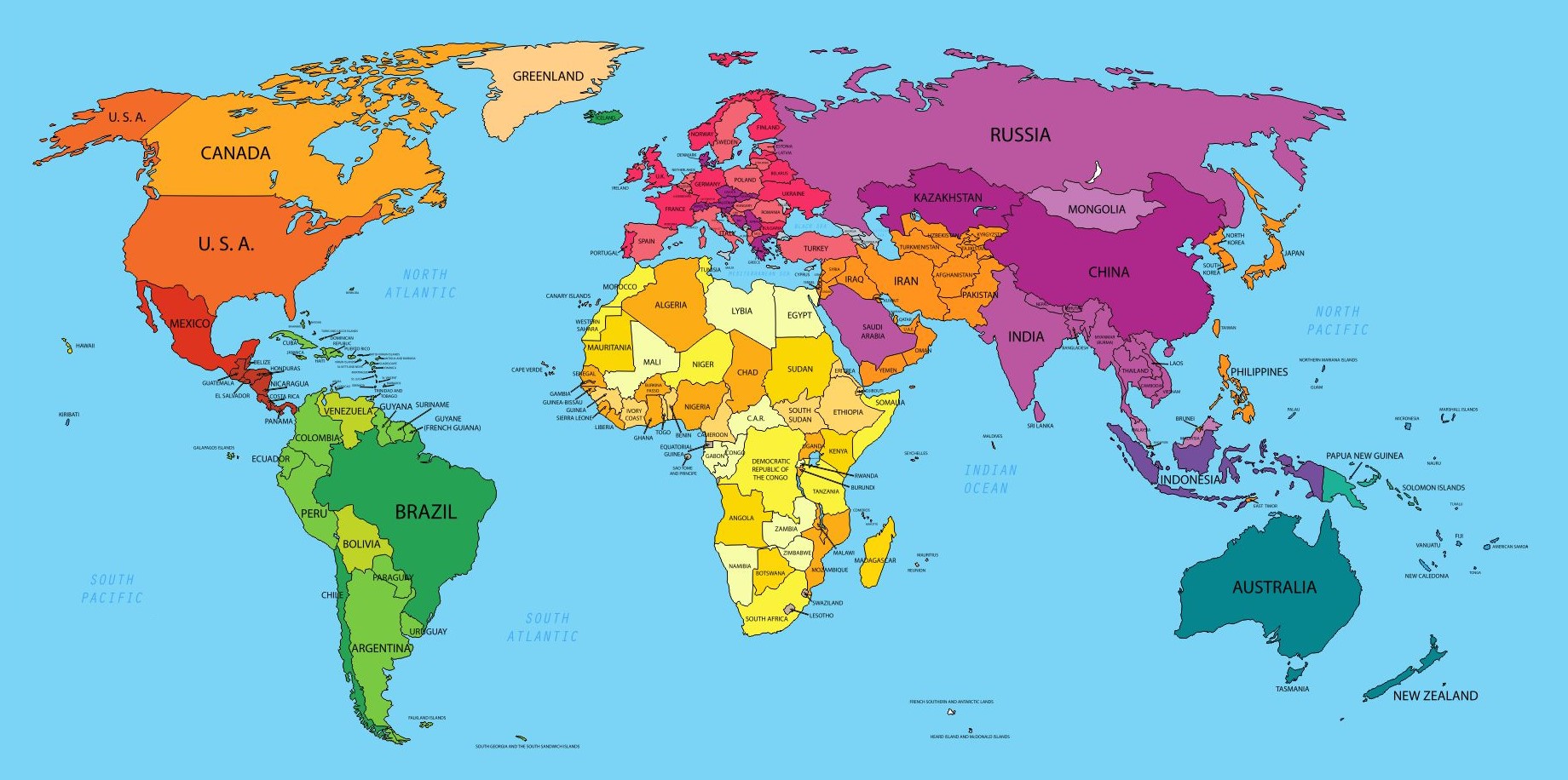 world map